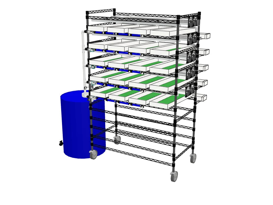AutoKit with 20 grow channels and 20 grow mats